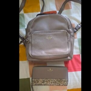 Kate Spade Leather Backpack and Wallet Set